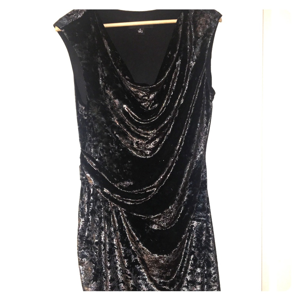 Black and Silver dress .